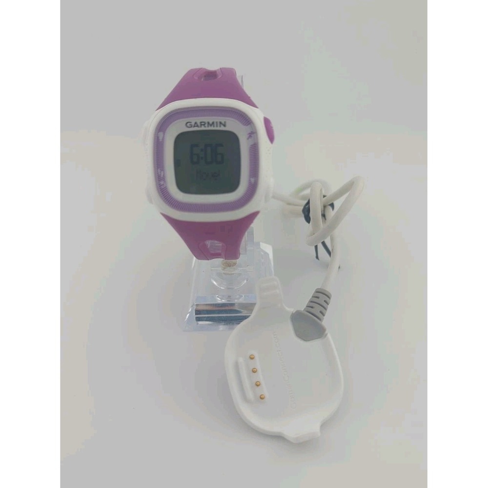 Women's Garmin Forerunner 15 GPS Running Watch Purple HR w/ Charger - Tested